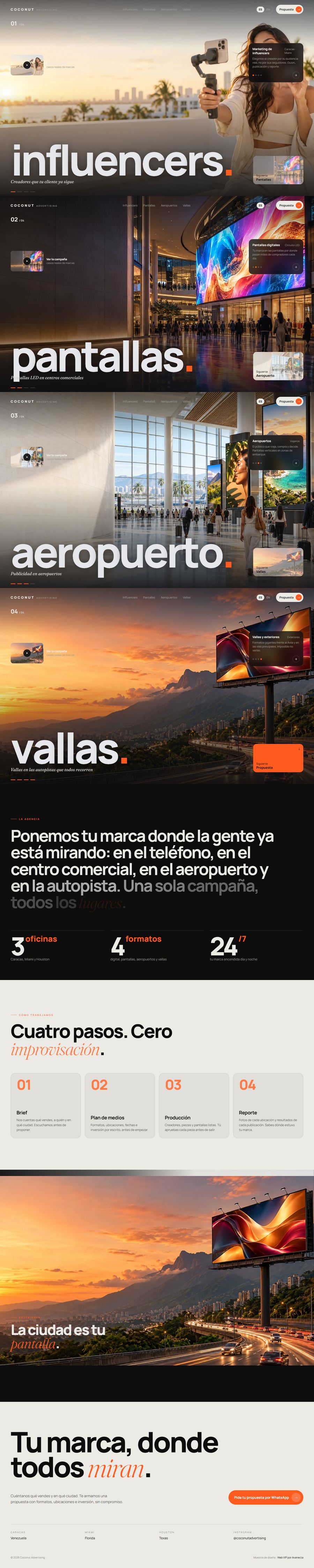 Página web de Coconut · Web VIP