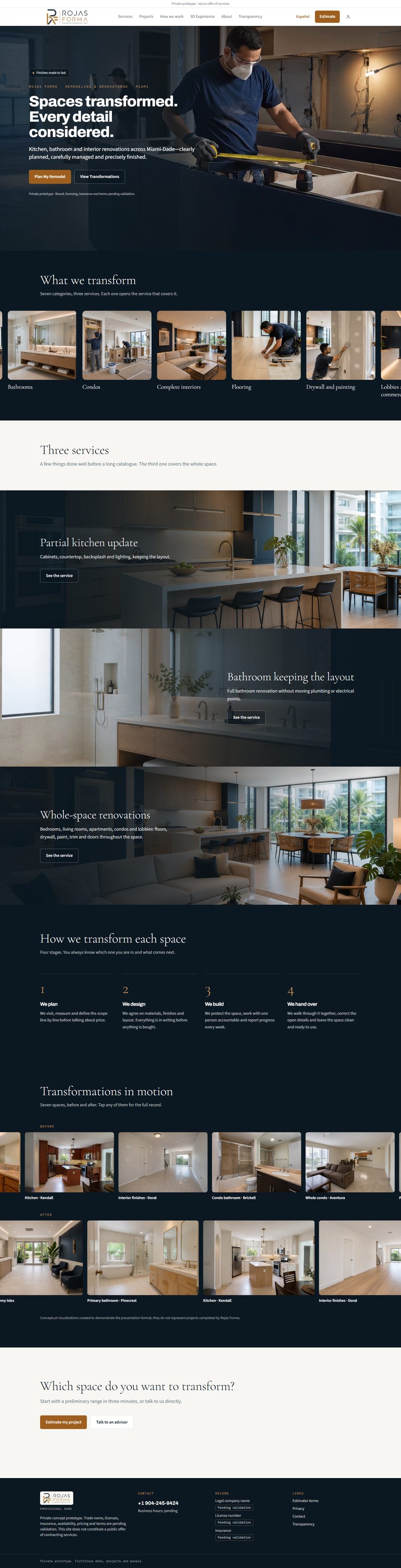 Website of Rojas Forma