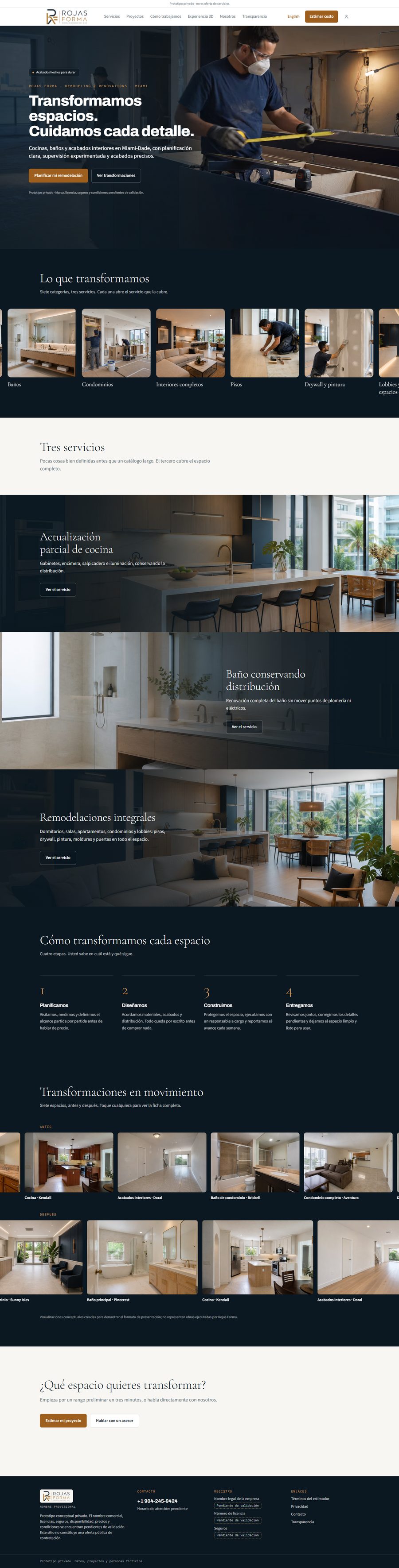 Página web de Rojas Forma